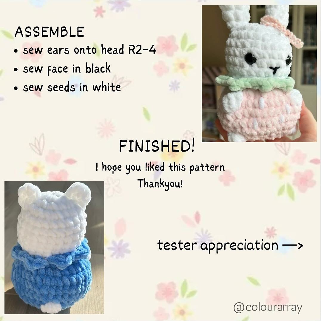 free pattern bunny and bear low sew