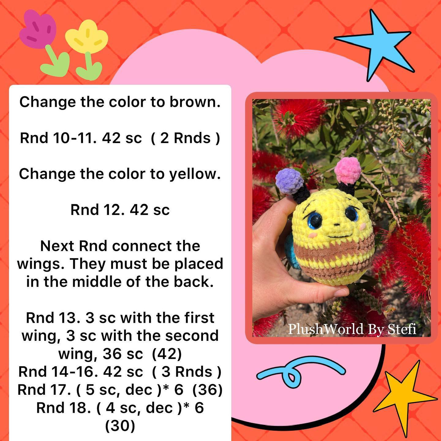 FREE PATTERN BUZZY BEE 🐝