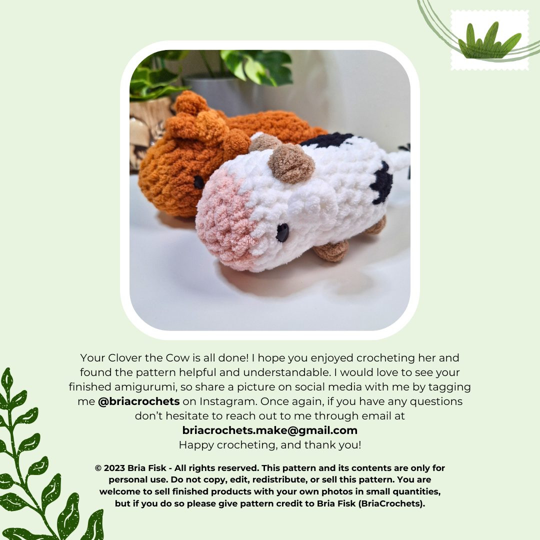 free pattern clover the cow 2 in 1