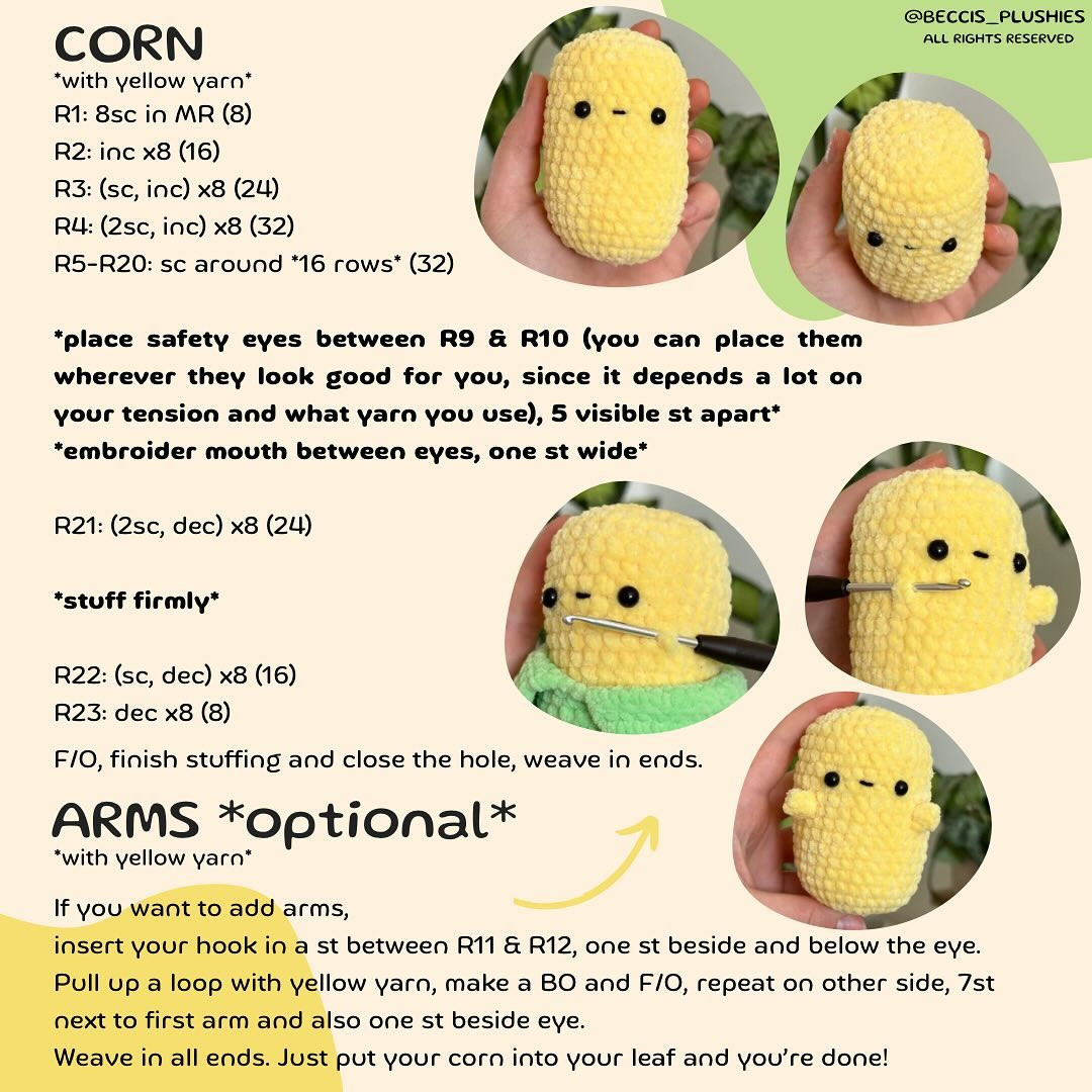 free pattern corn no sew