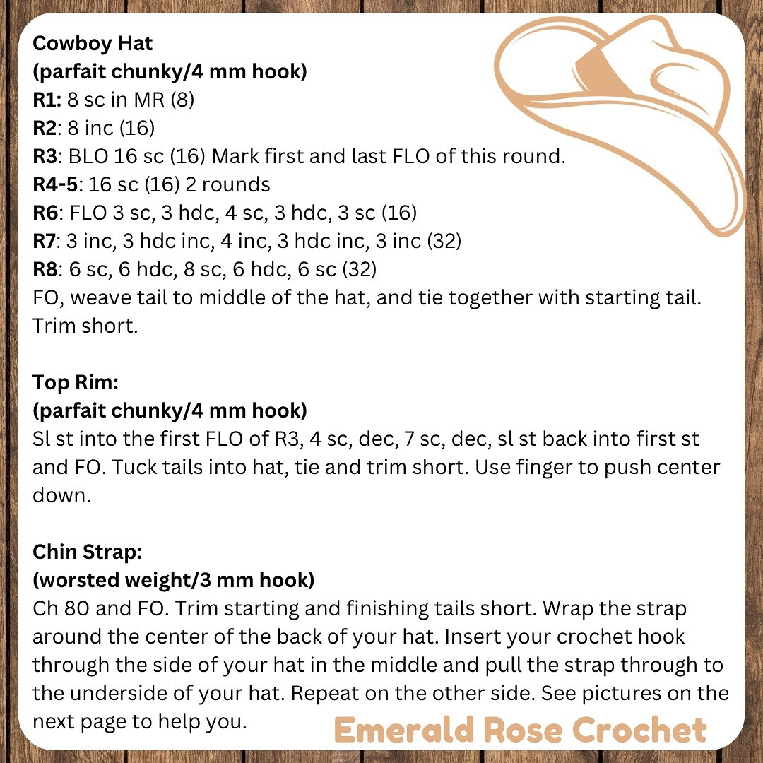 ✨Free Pattern!!✨ Cowboy Hat and Bandana!