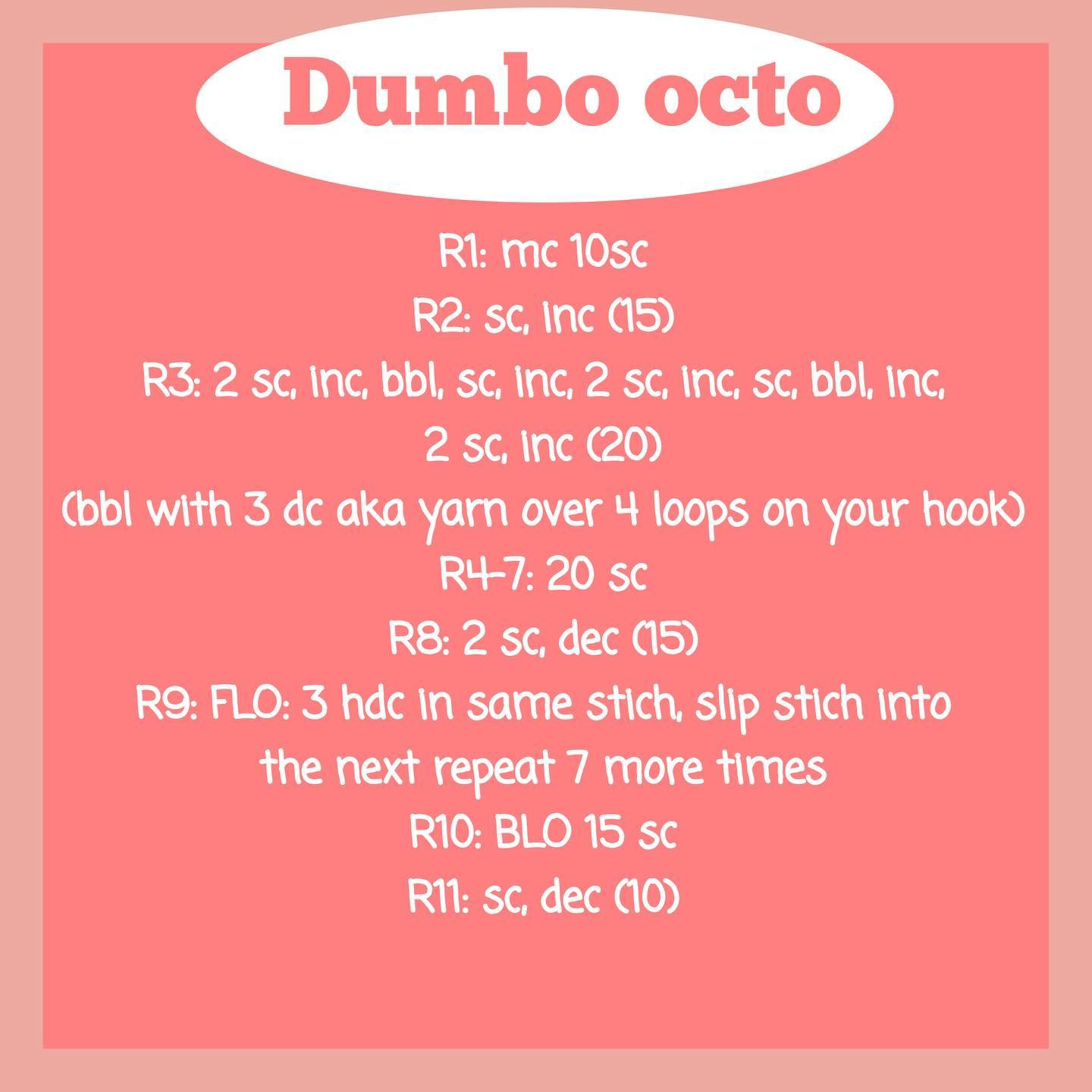 free pattern dumbo octo