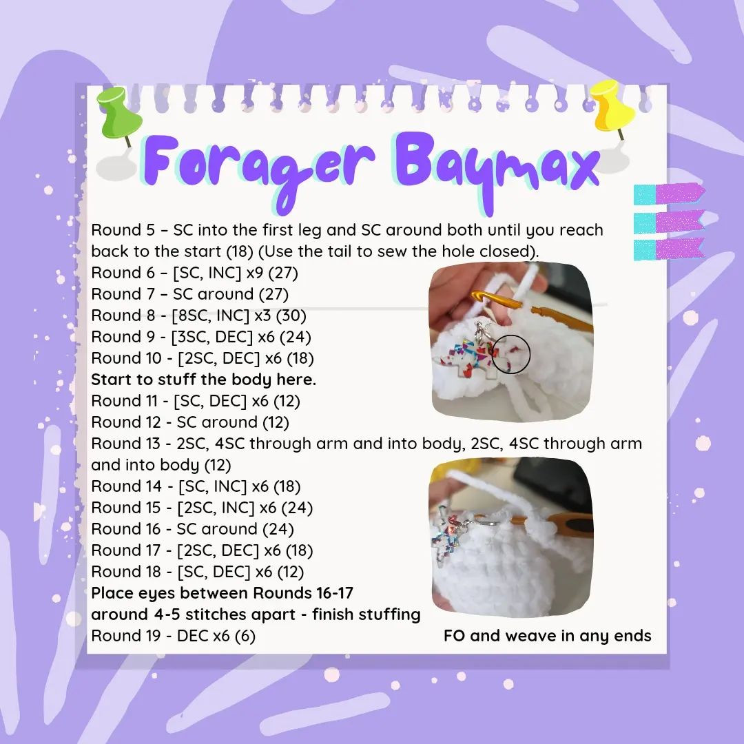 free pattern forgaer baymax