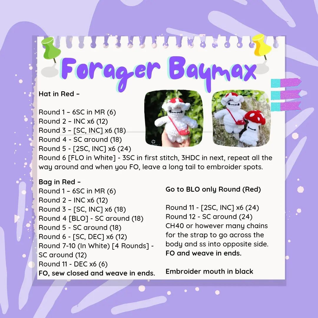 free pattern forgaer baymax