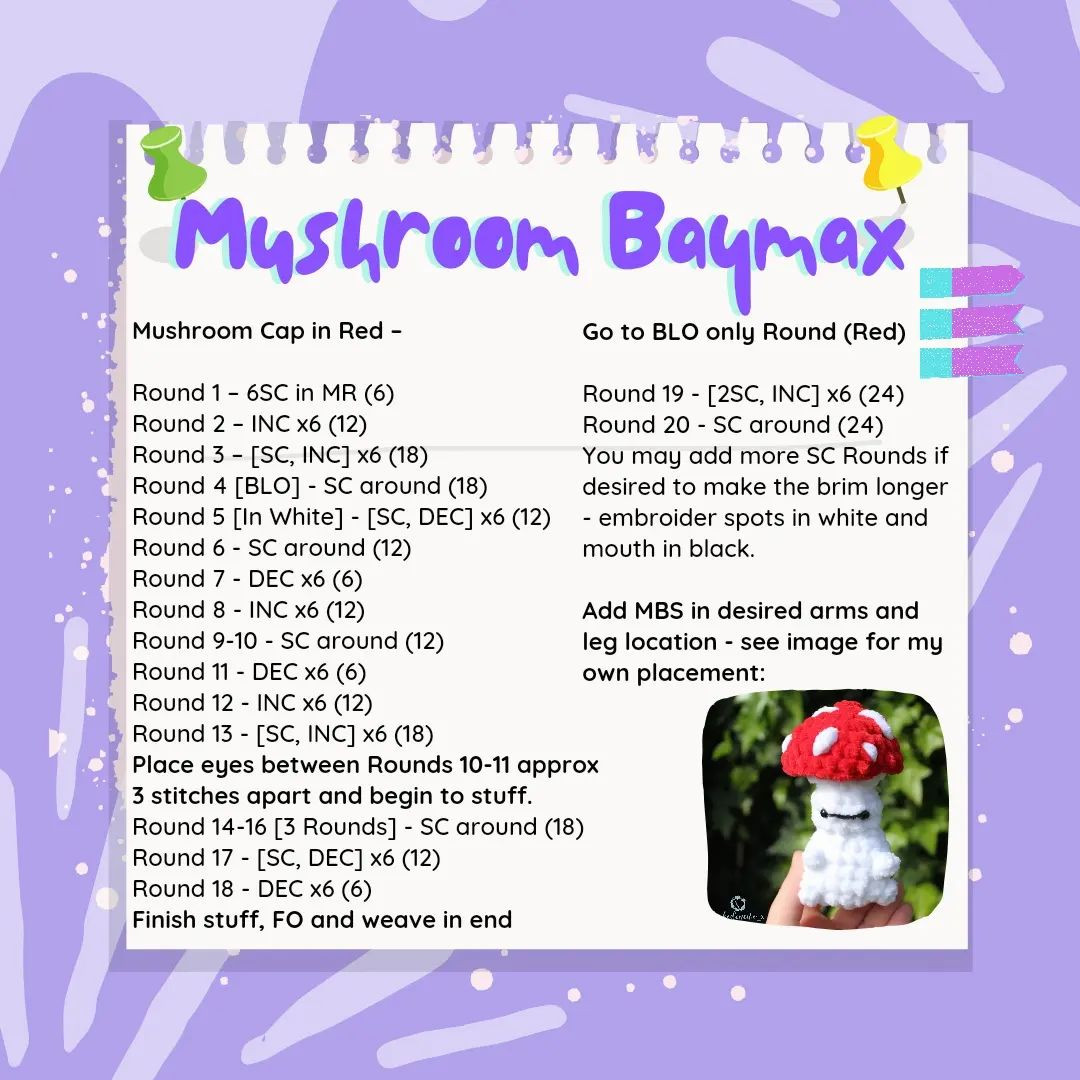 free pattern forgaer baymax