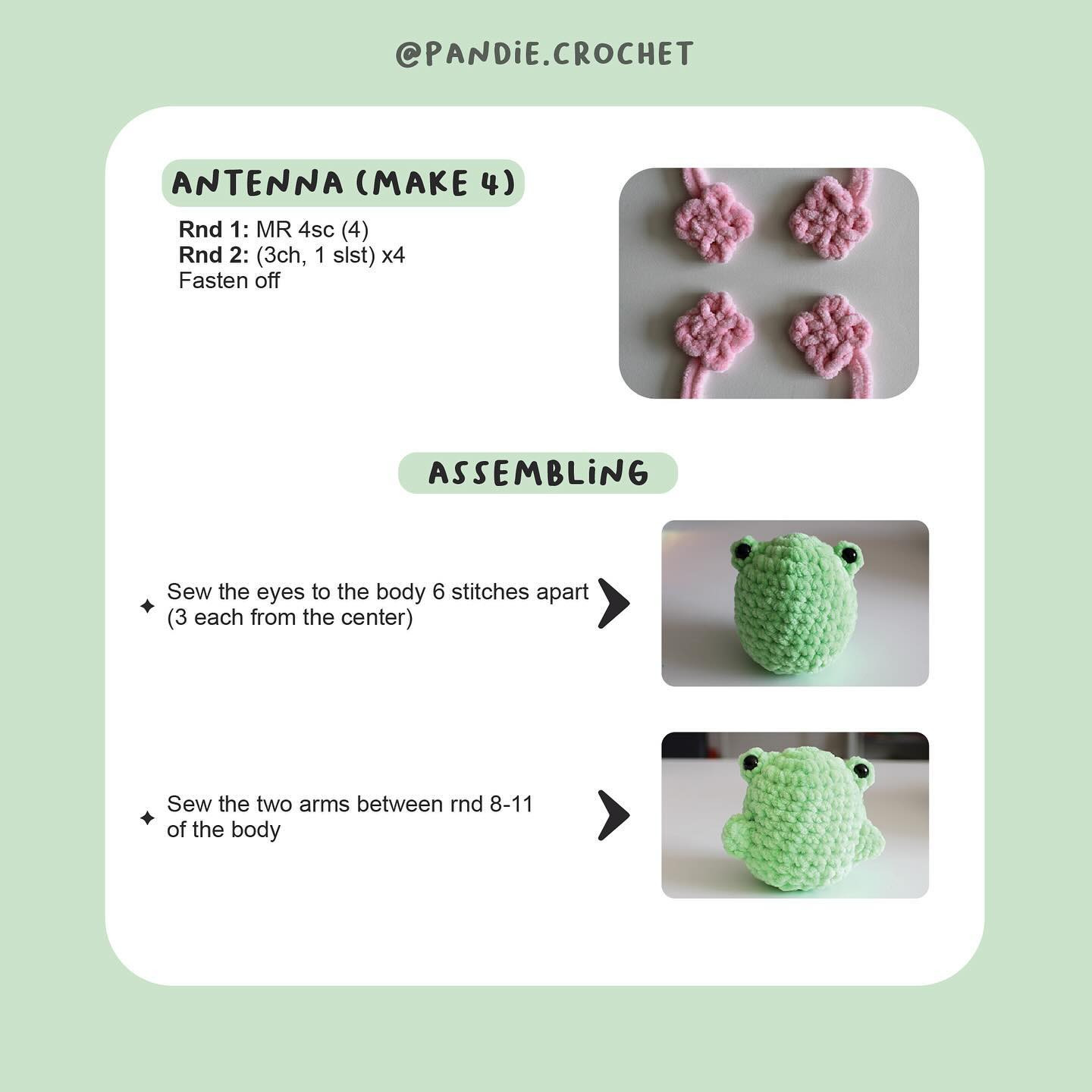 🐸FREE PATTERN: Frofly, the Butterfly frog 🦋