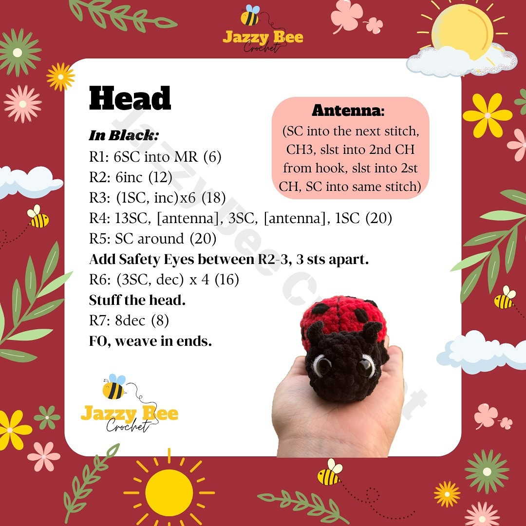 free pattern little ladybug