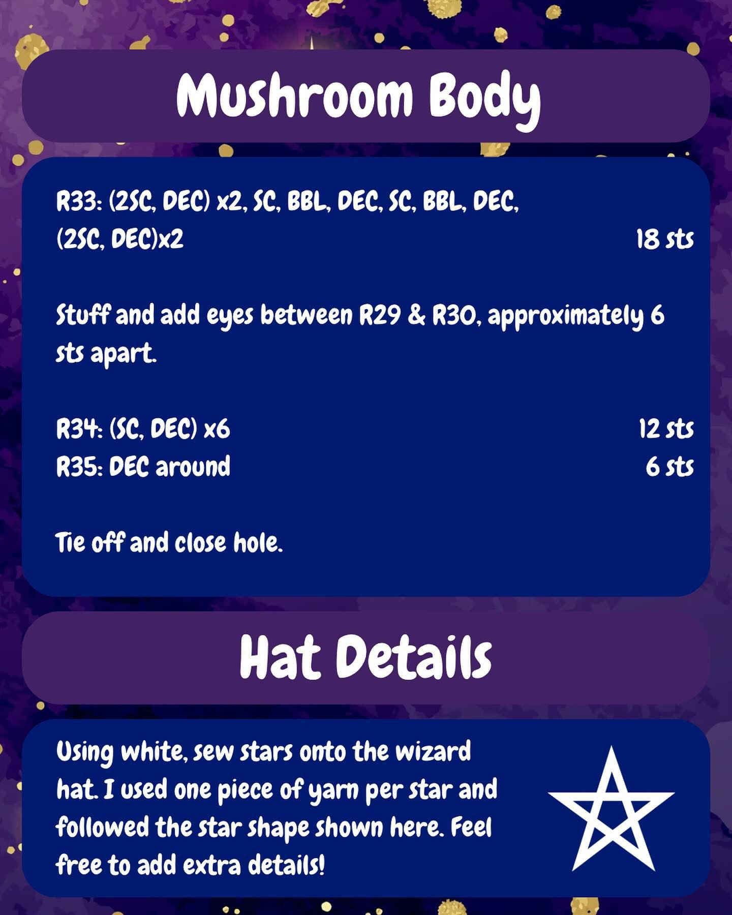 free pattern magic mushroom