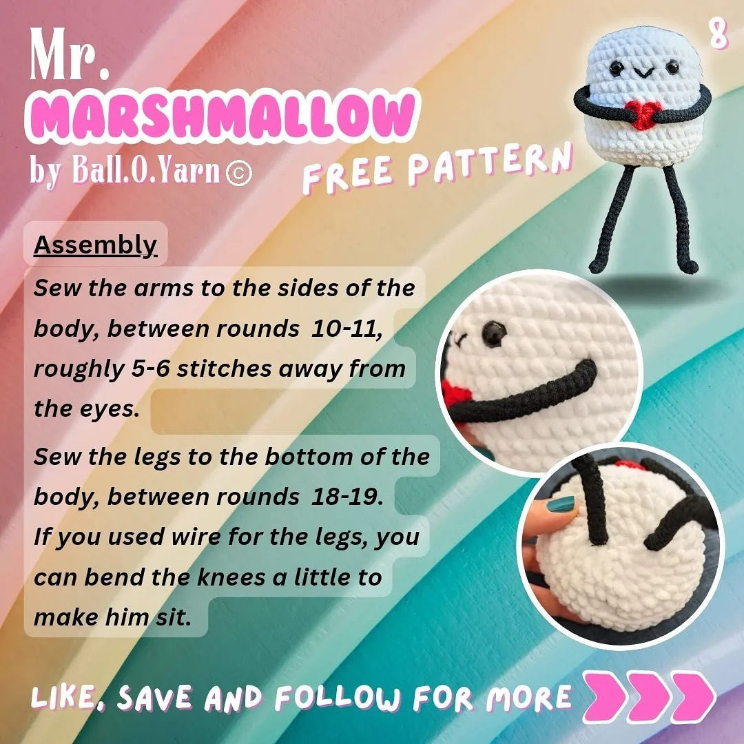 free pattern mr. mashmallow