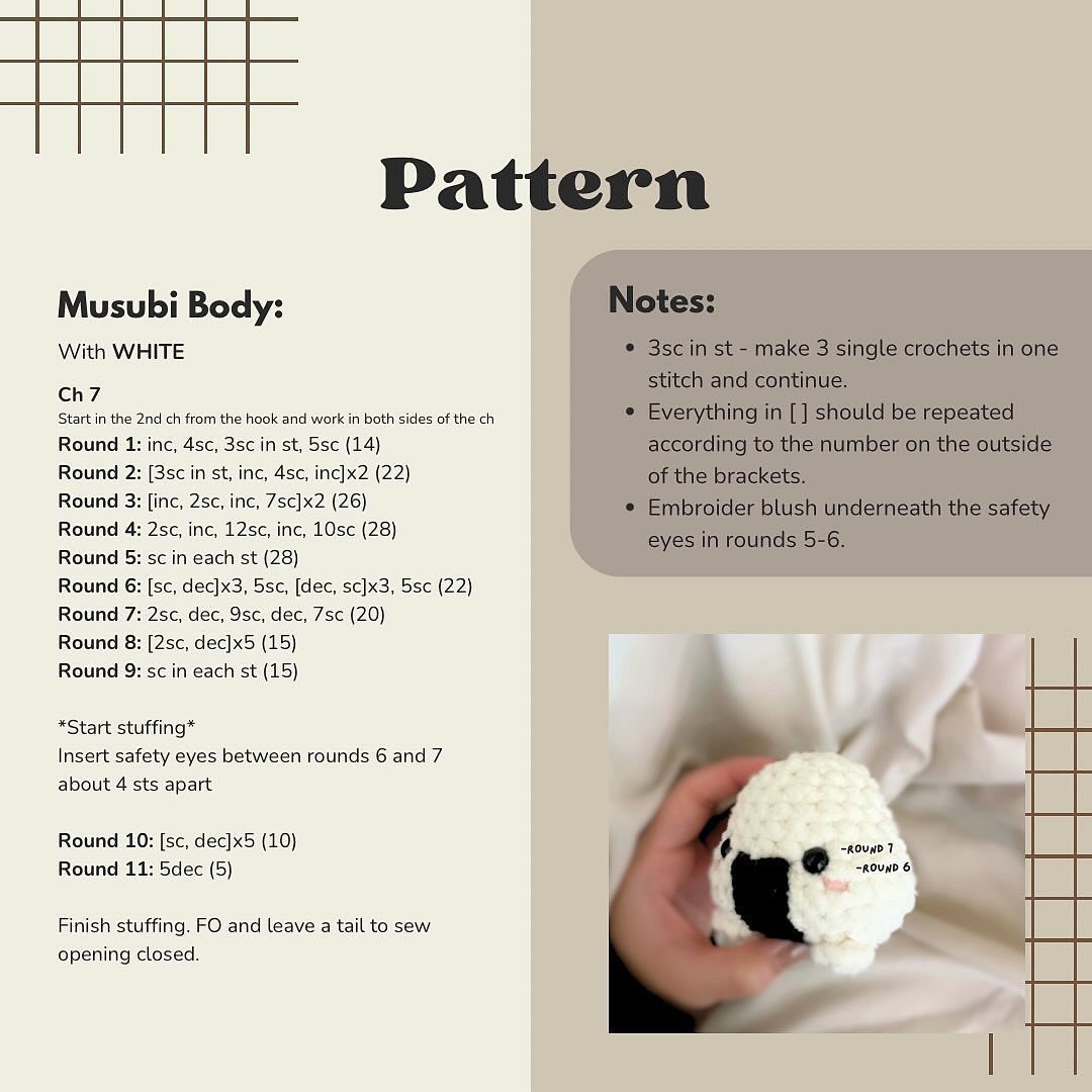 free pattern musubi boy