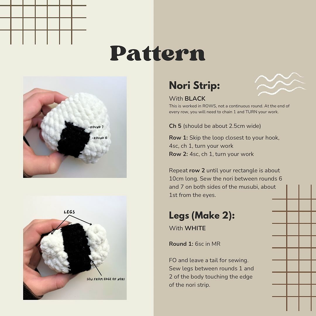 free pattern musubi boy