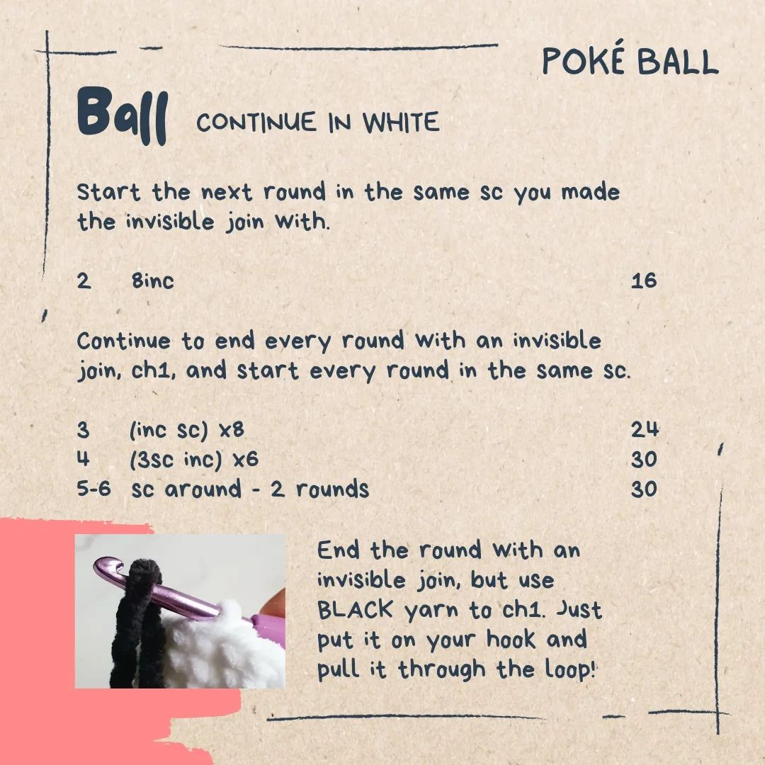 free pattern quick and easy poke ball