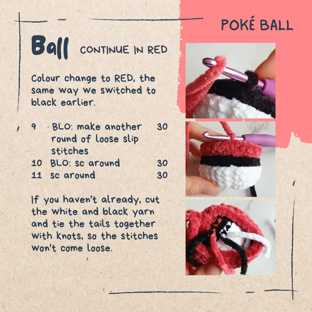 free pattern quick and easy poke ball