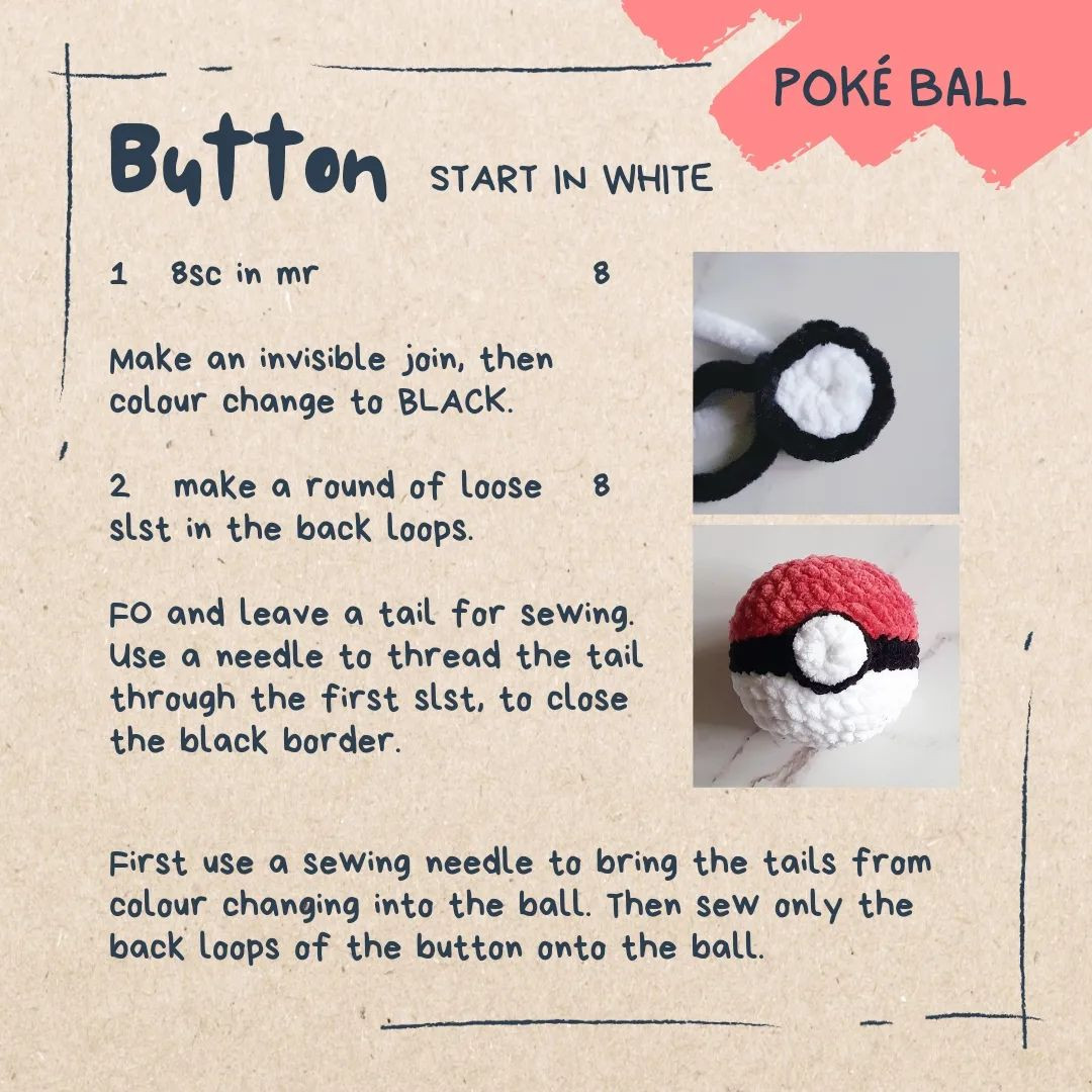 free pattern quick and easy poke ball