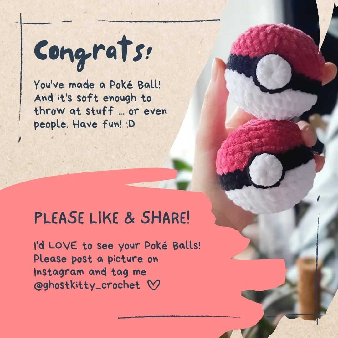 free pattern quick and easy poke ball