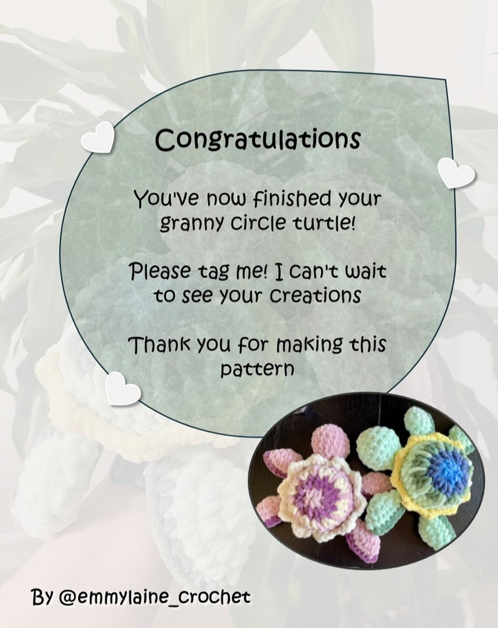 🧶🌸 Free Pattern Release: Granny Circle Turtle! 🐢✨