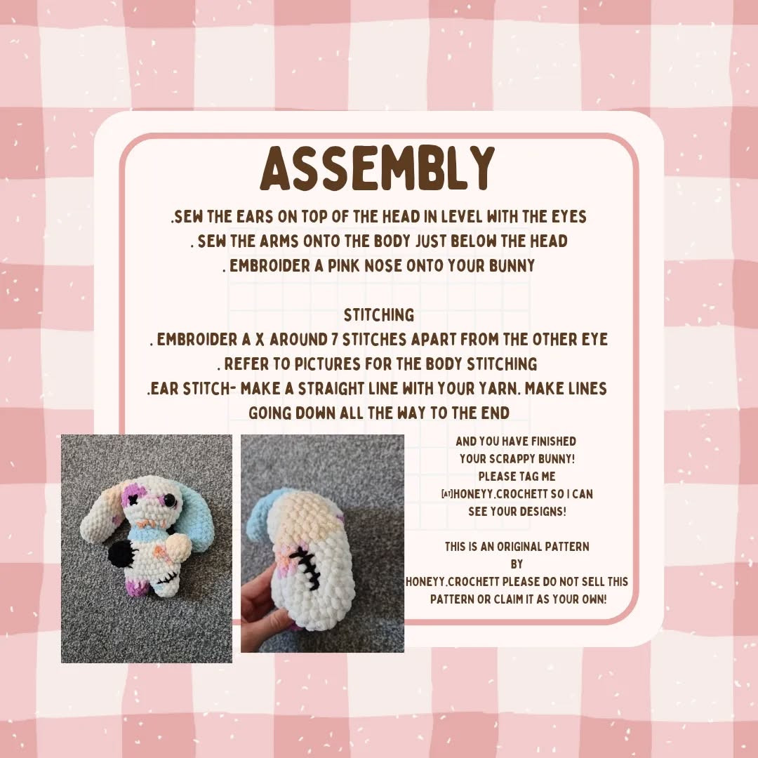 free pattern scrappy bunny