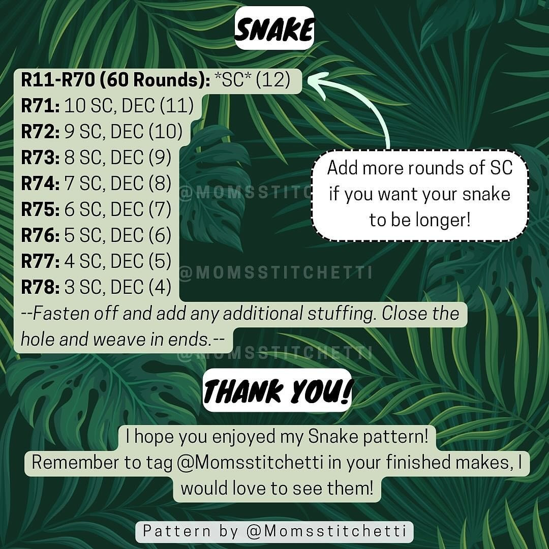 free pattern snake