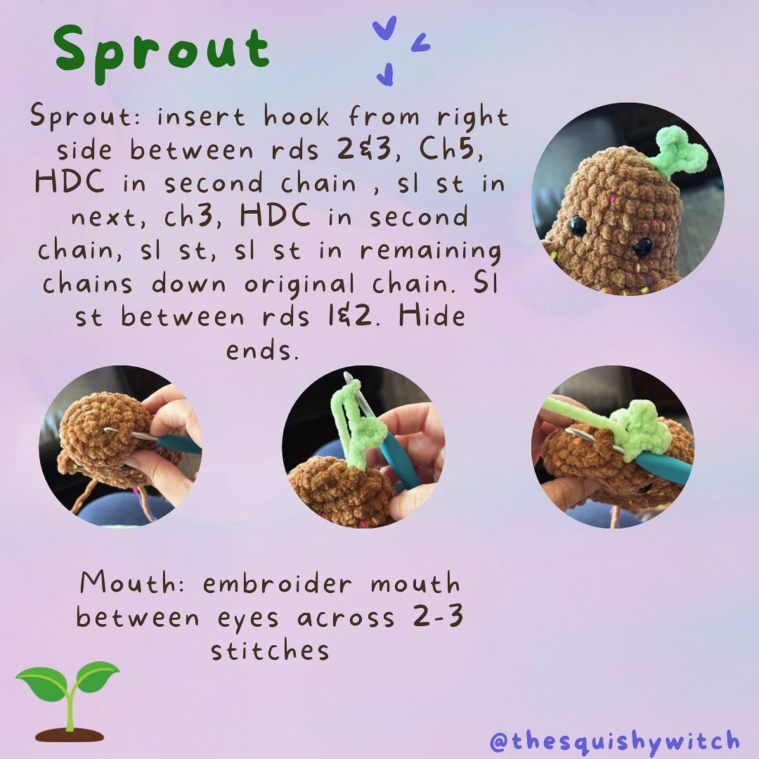 free pattern spud sprout no sew