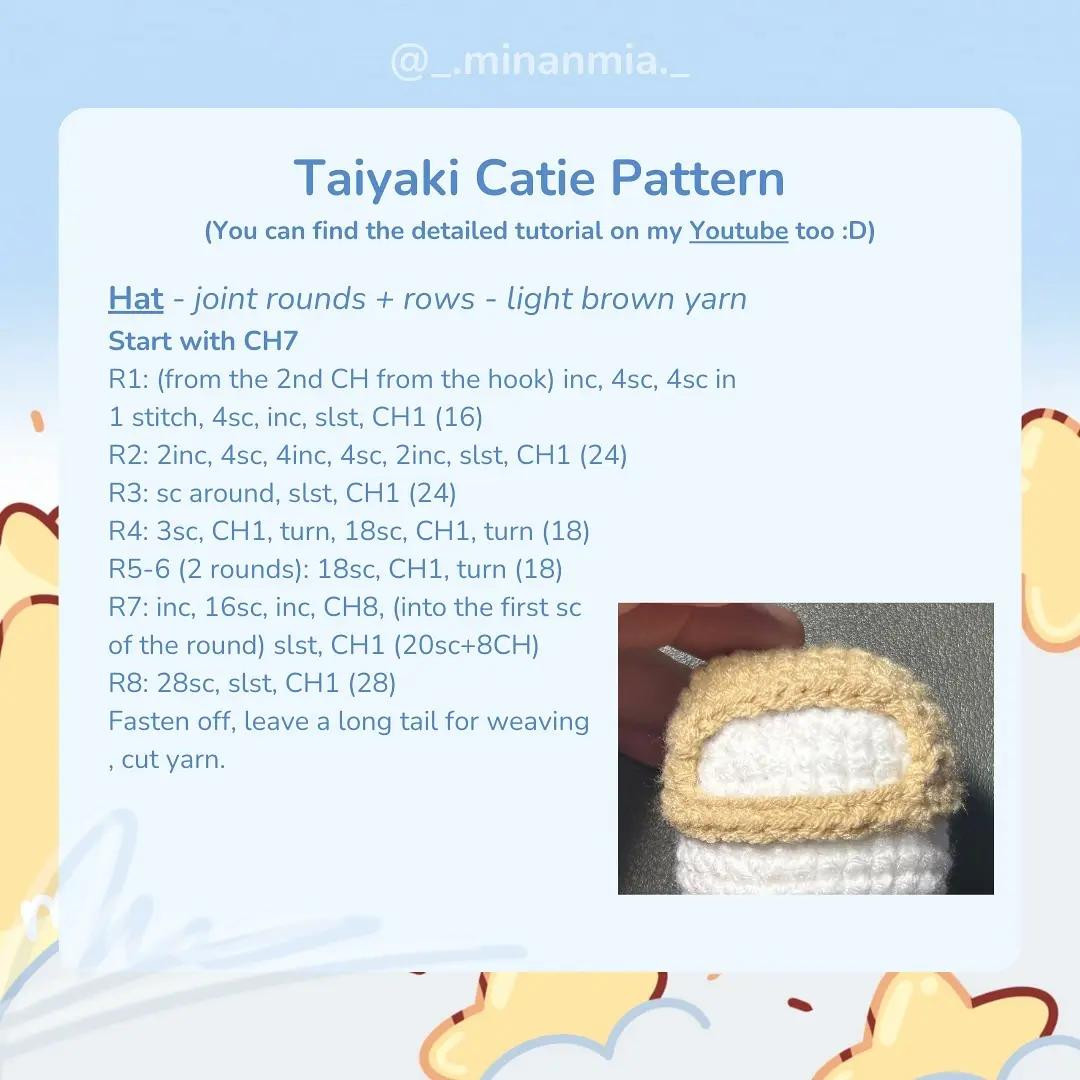 Free pattern Taiyaki Catie