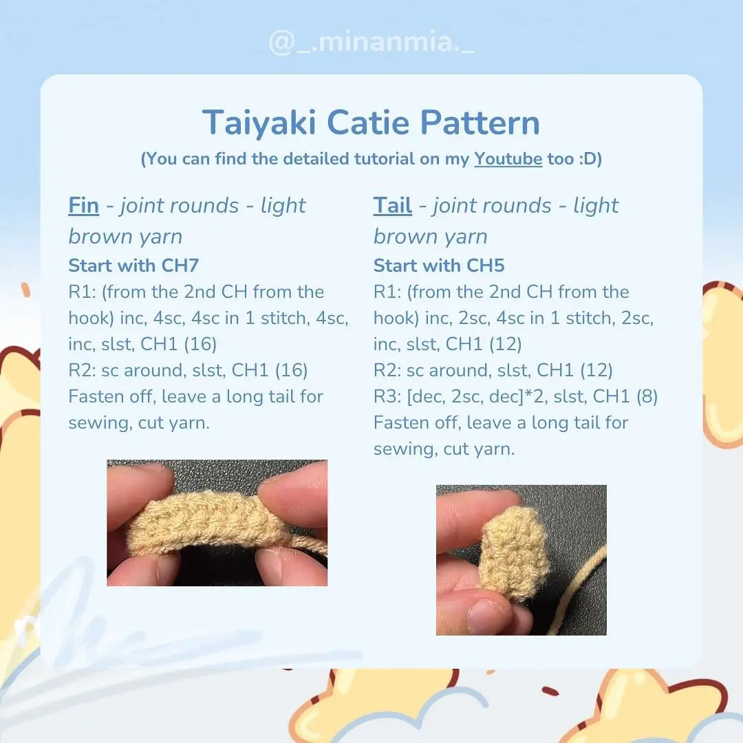 Free pattern Taiyaki Catie