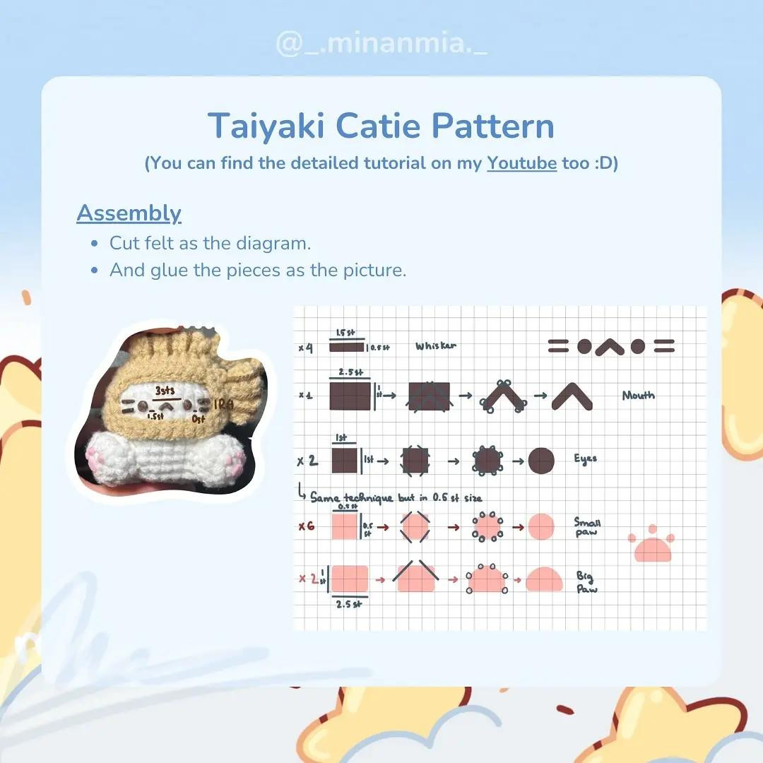 Free pattern Taiyaki Catie