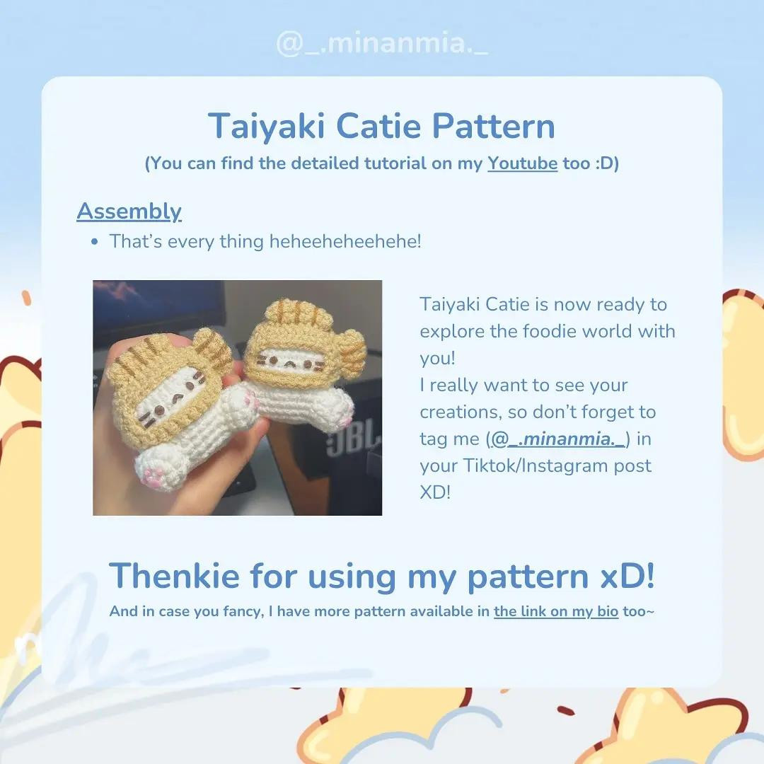 Free pattern Taiyaki Catie