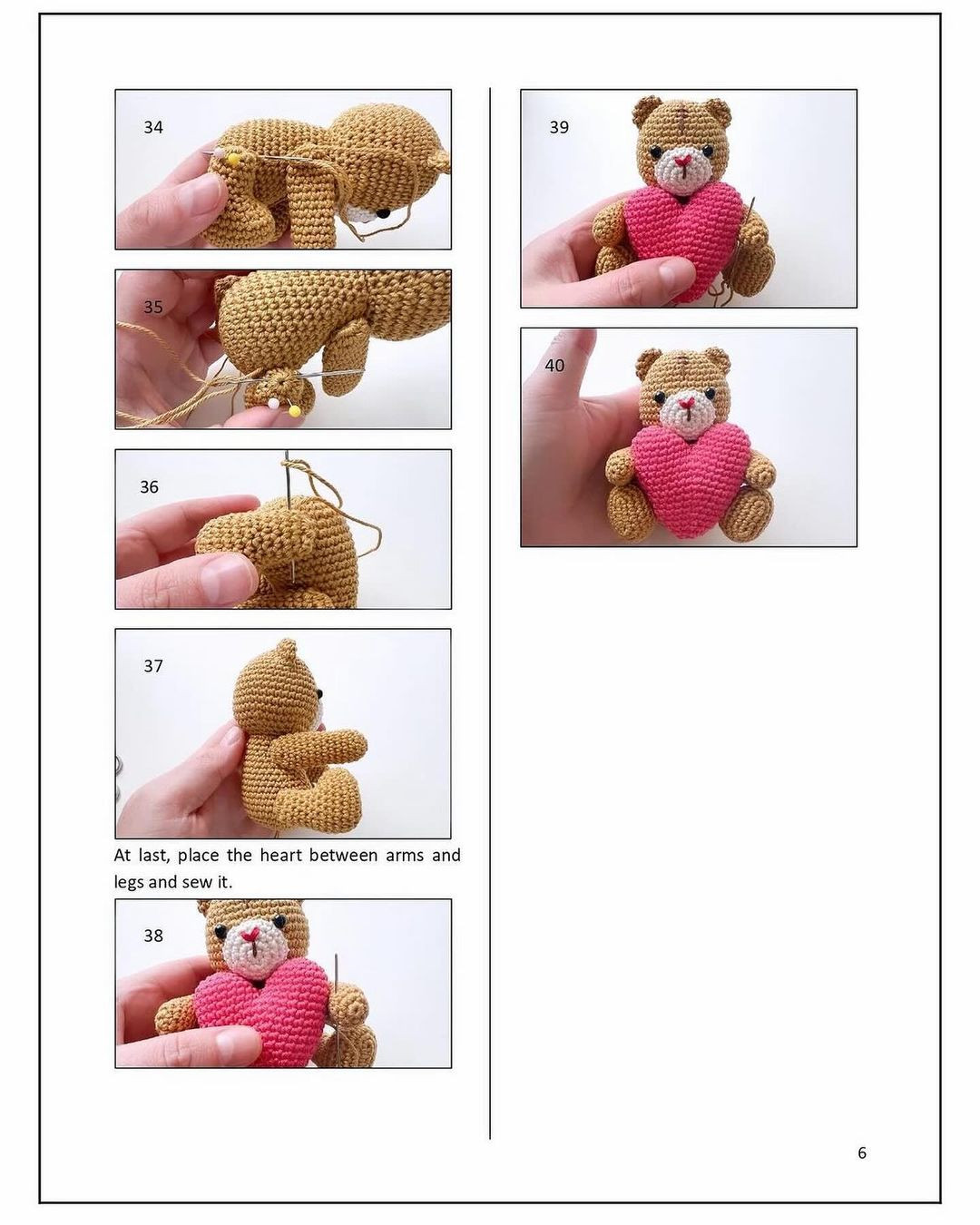 free pattern valentine's bear