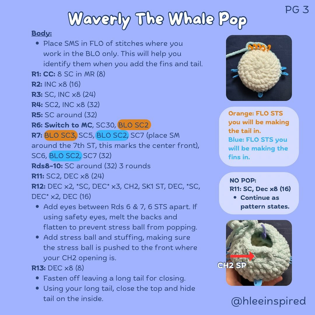 free pattern waverly the whale pop