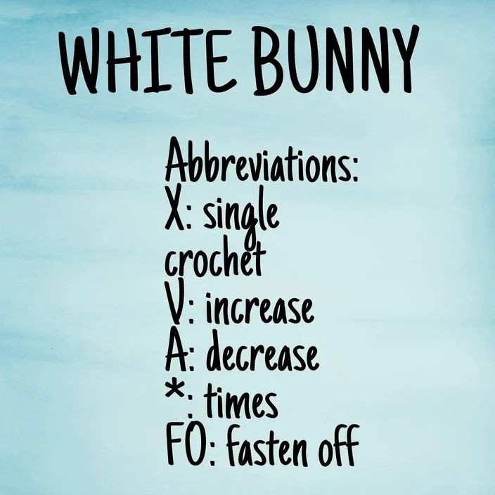 free pattern white bunny