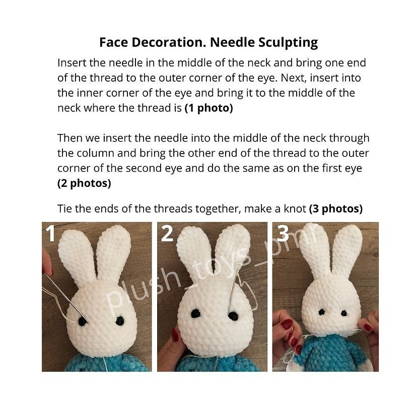 free pattern white bunny wearing a hat