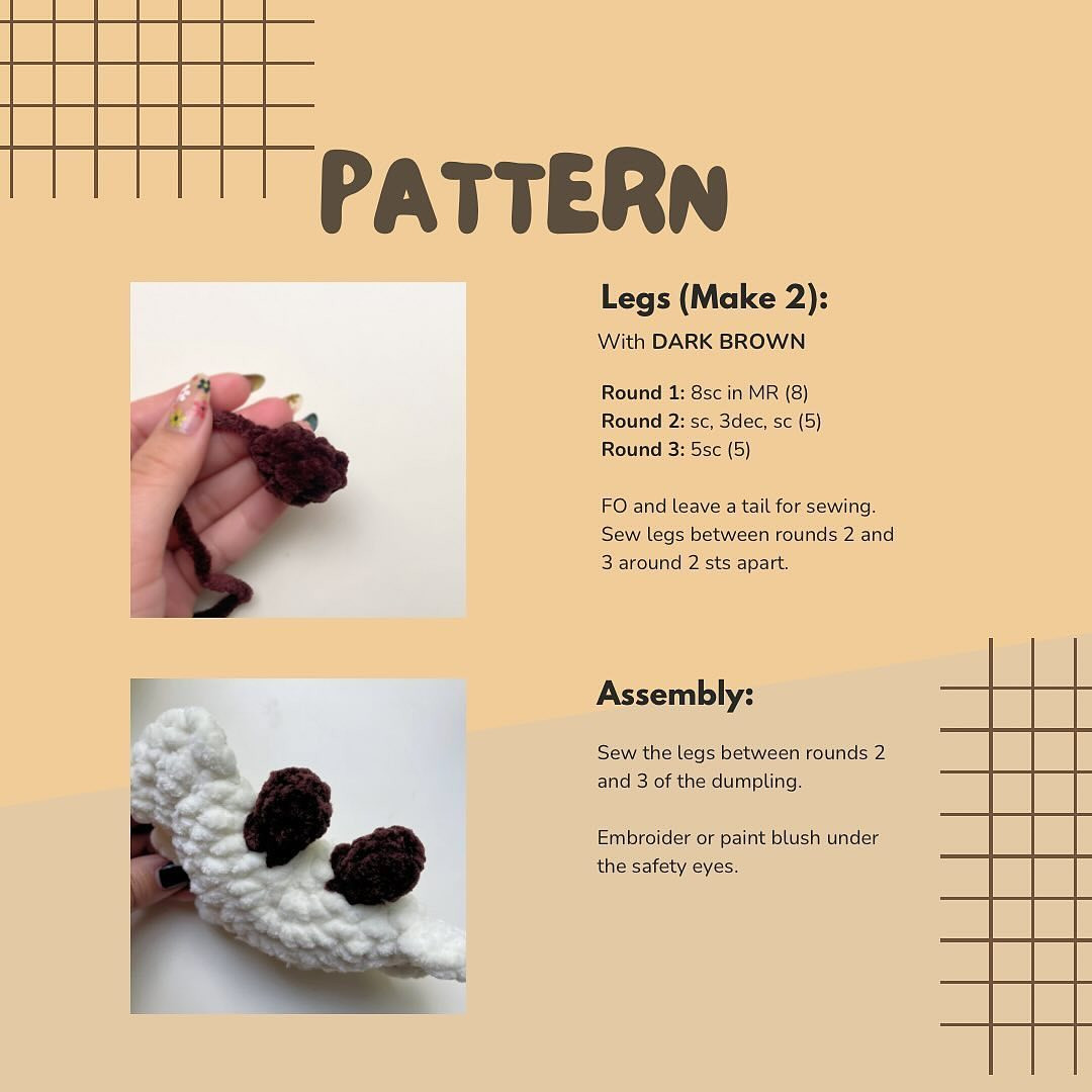 free pattern white dumpling