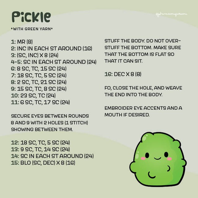 FREE PICKLE PATTERN