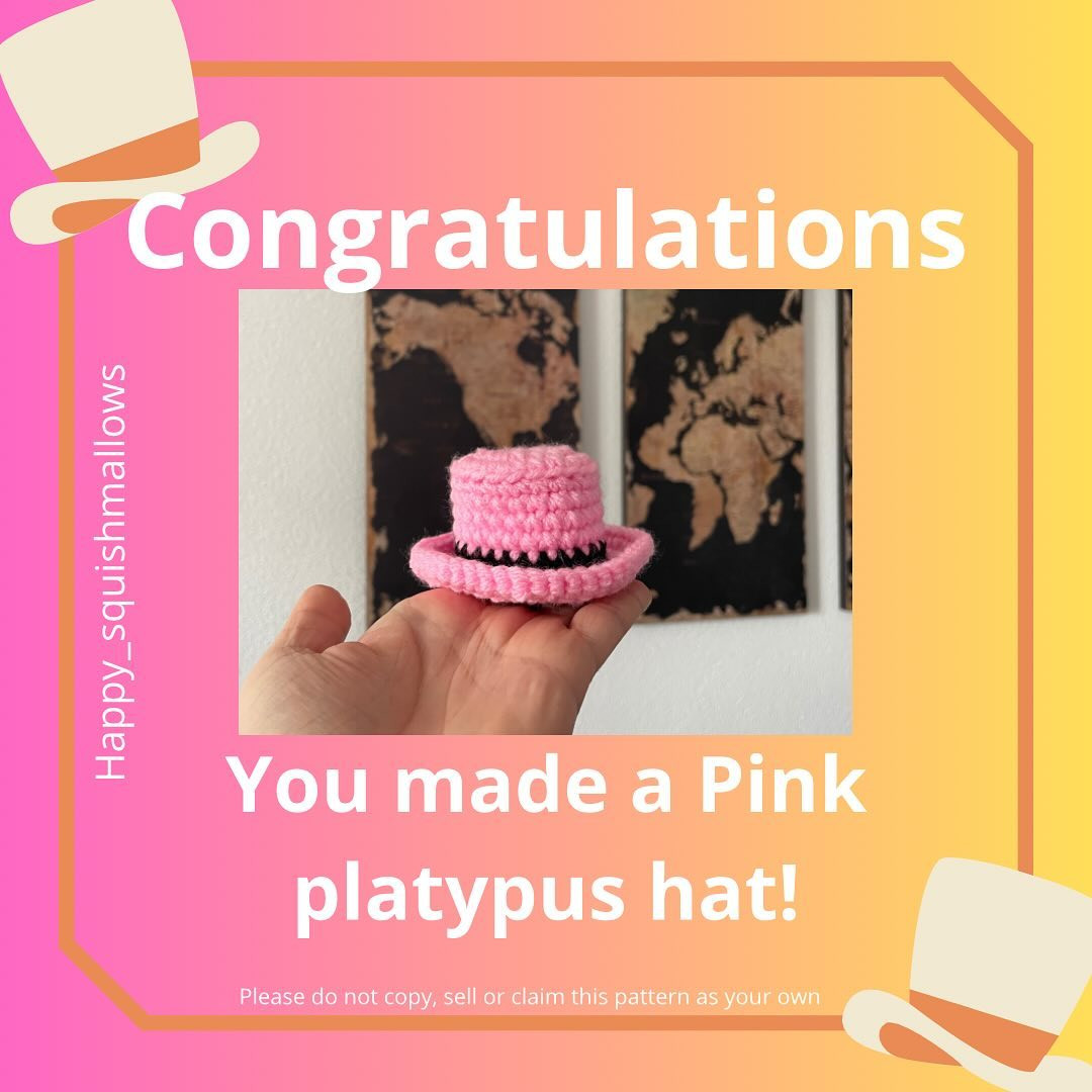 FREE pink platypus hat pattern