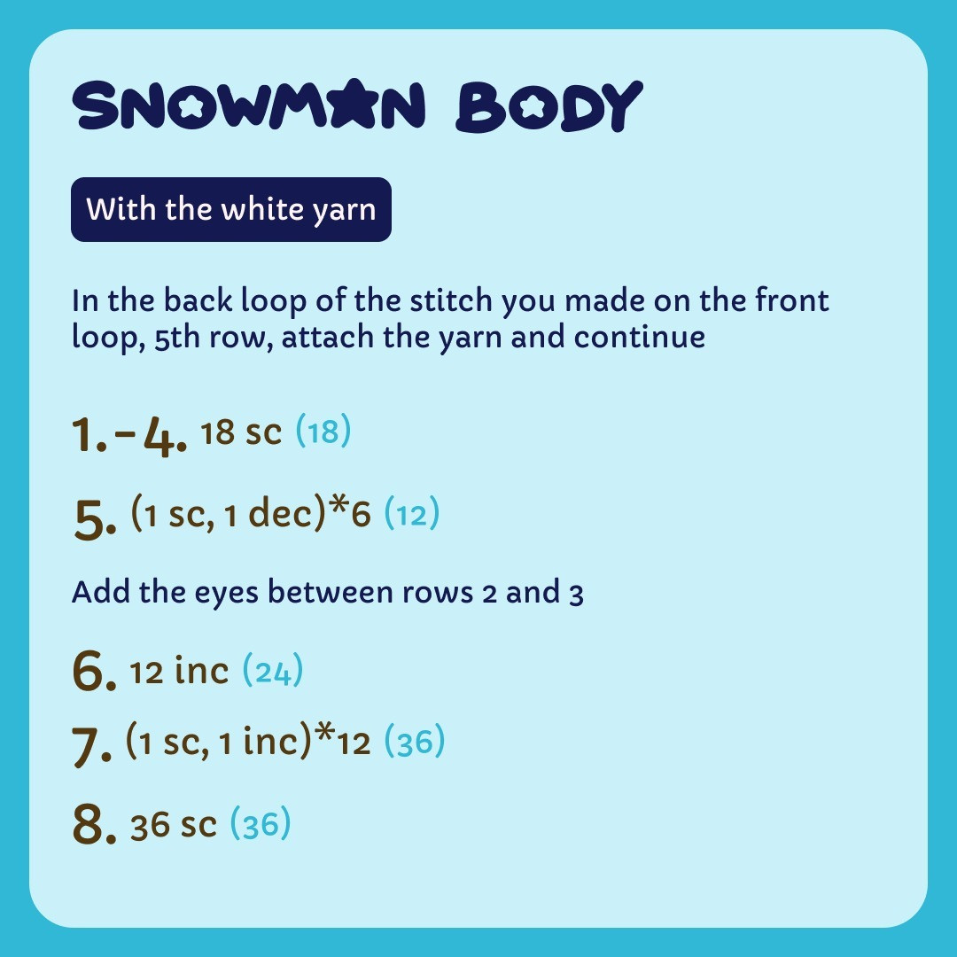 ⛄ FREE SUMMER SNOWMAN PATTERN⛄