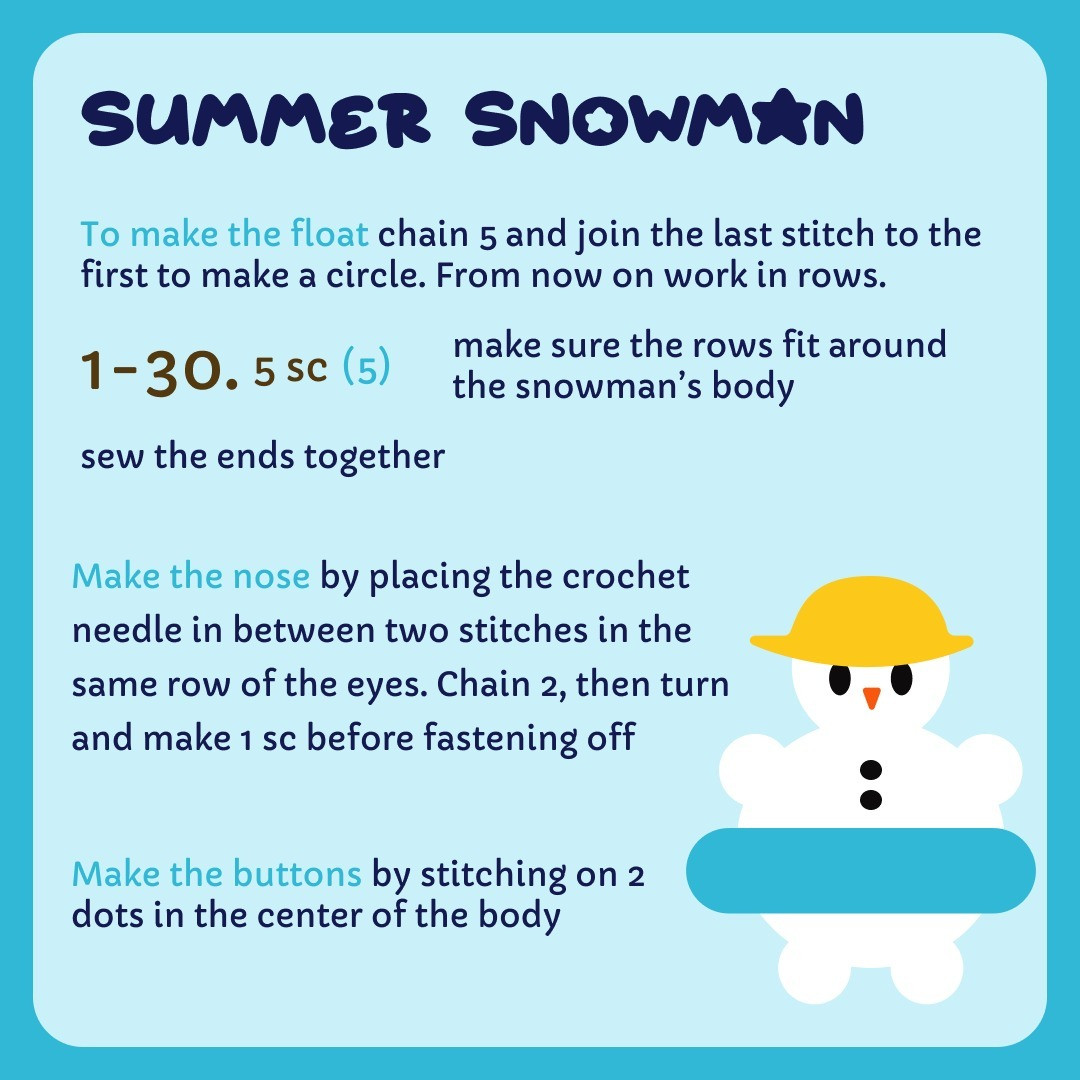 ⛄ FREE SUMMER SNOWMAN PATTERN⛄