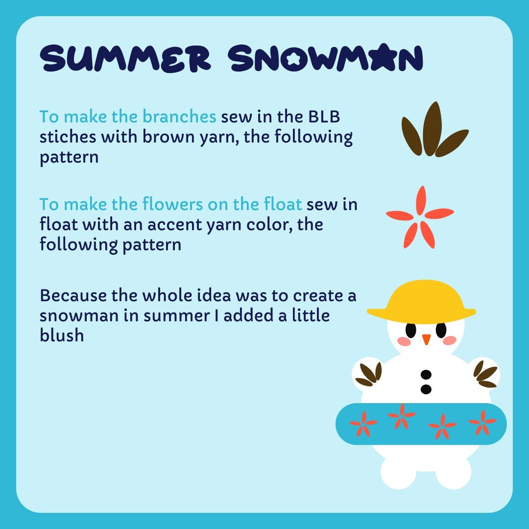 ⛄ FREE SUMMER SNOWMAN PATTERN⛄