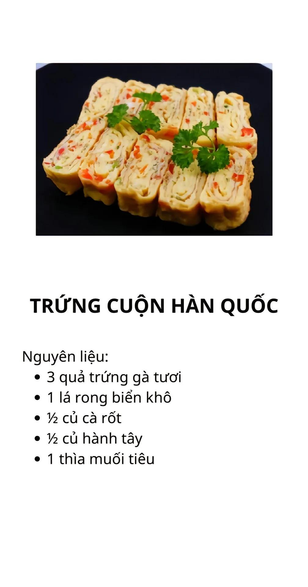 Gà hầm cay, canh kim chi thịt bò, kim chi muối, trứng cuộn hàn quốc, gỏi bò kim chi.