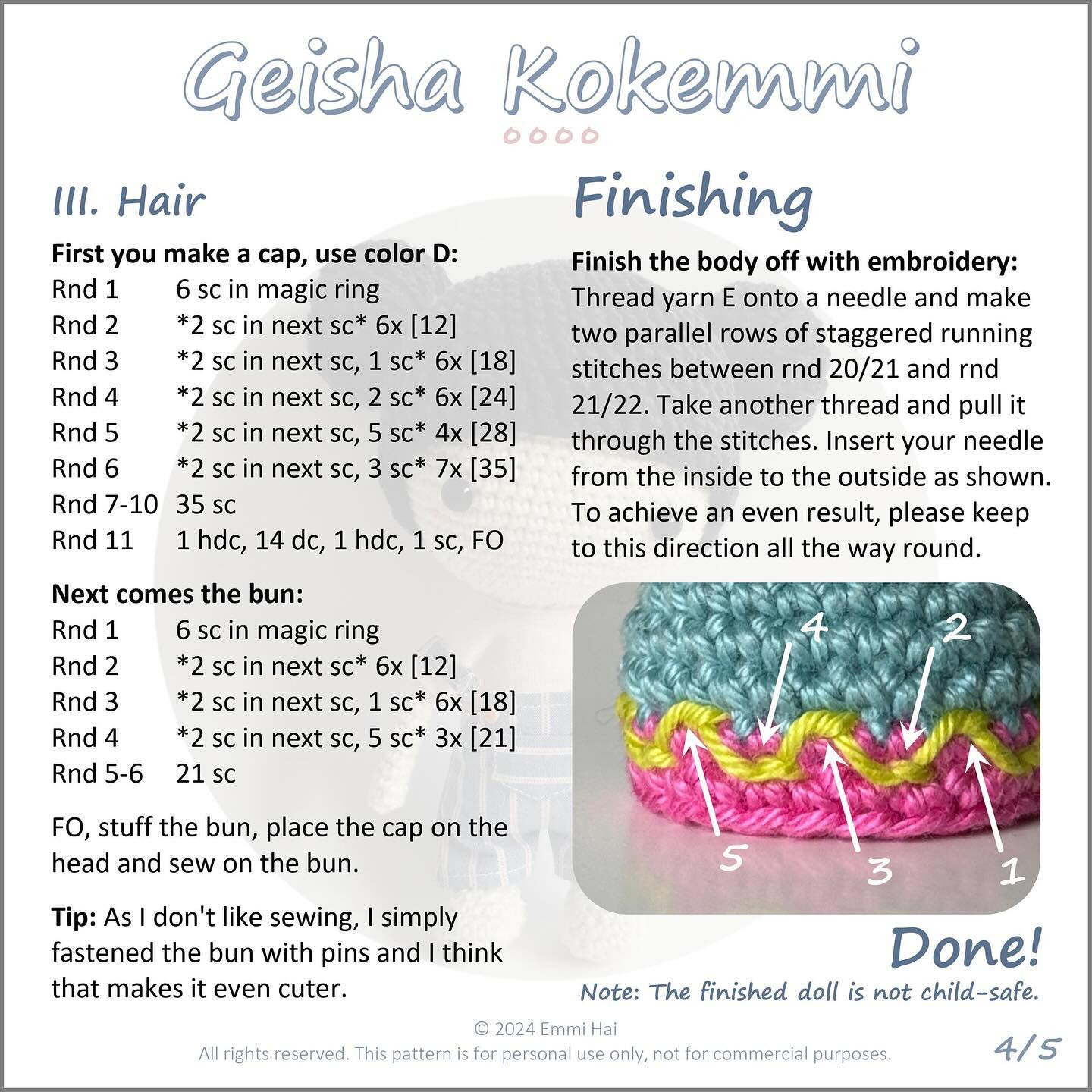 geisha kokemmi free pattern