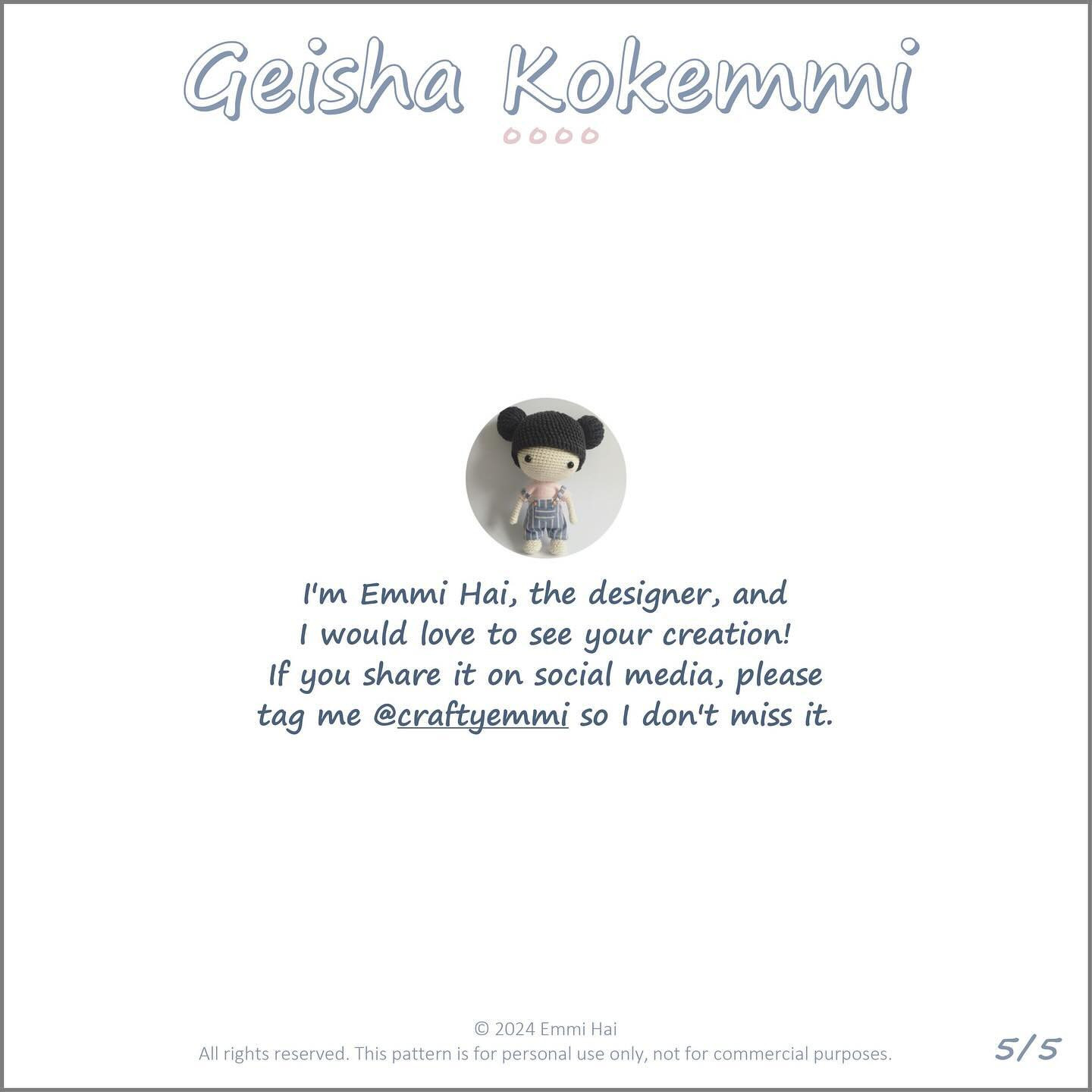 geisha kokemmi free pattern