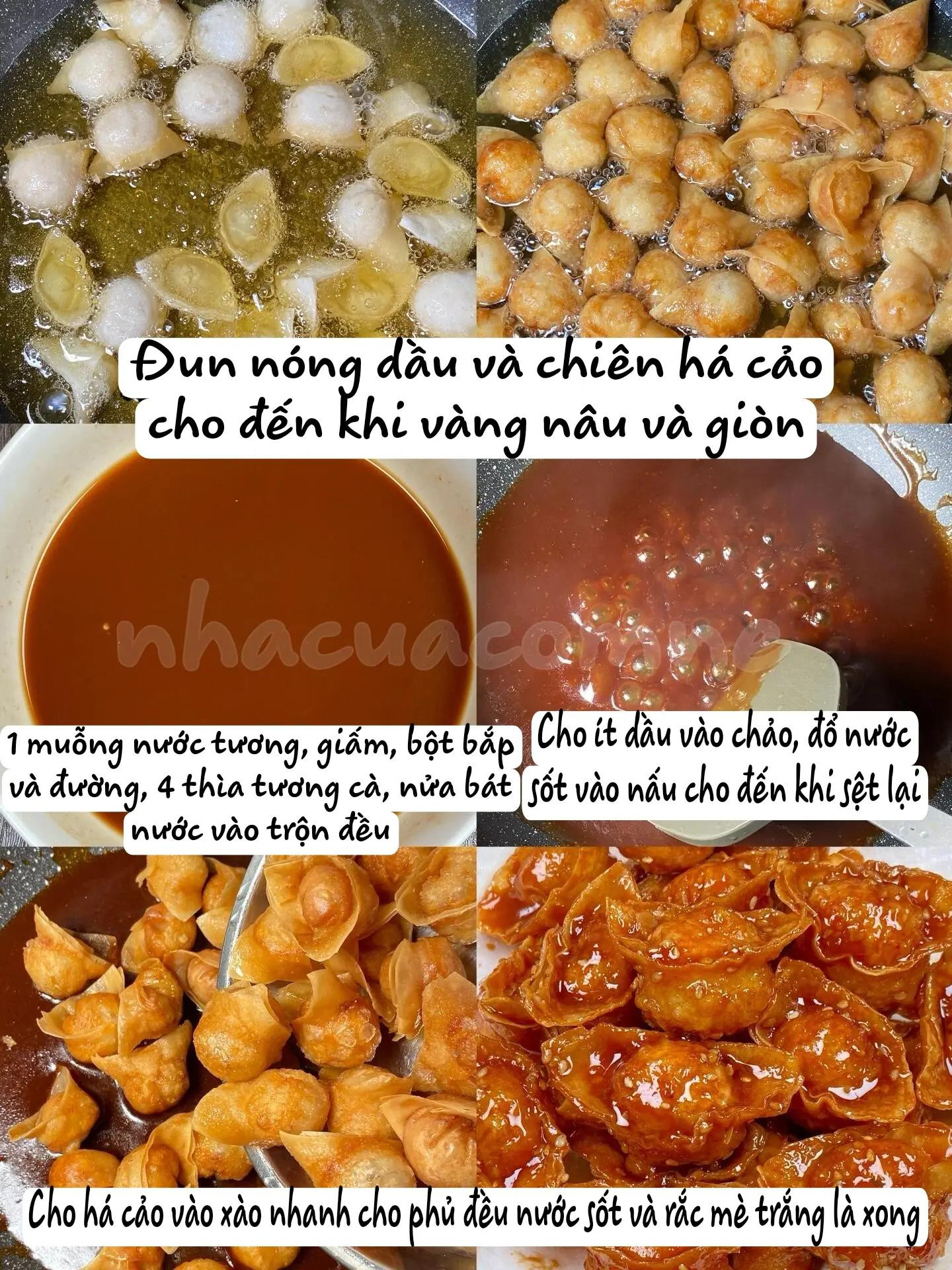 HÁ CẢO TÚI TIỀN SỐT CHUA NGỌT