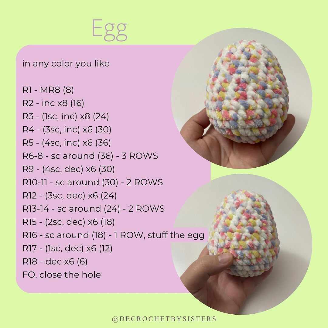 hatching egg free crochet pattern