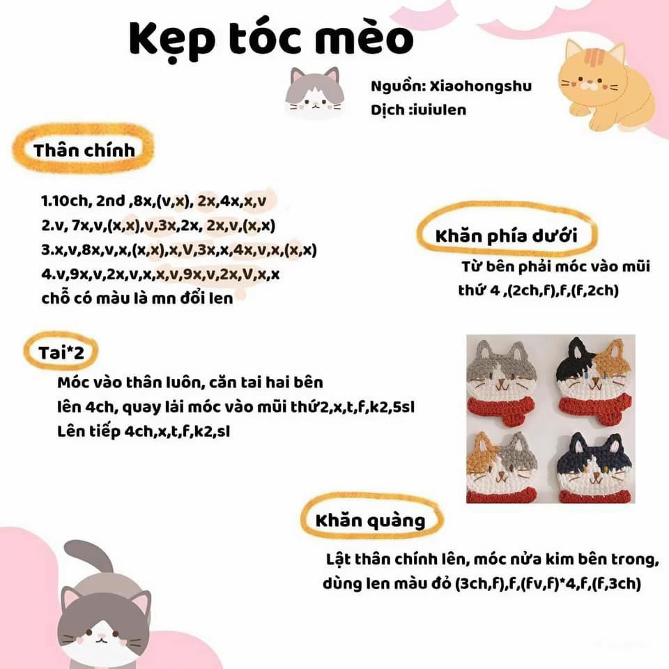 kẹp tóc mèo, trái tim, thỏ, capybara