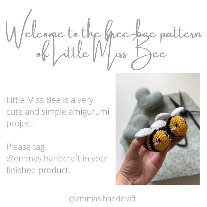 little miss bee free bee crochet pattern