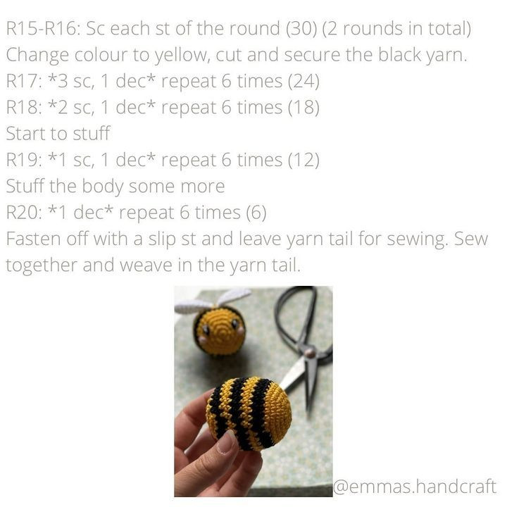 little miss bee free bee crochet pattern