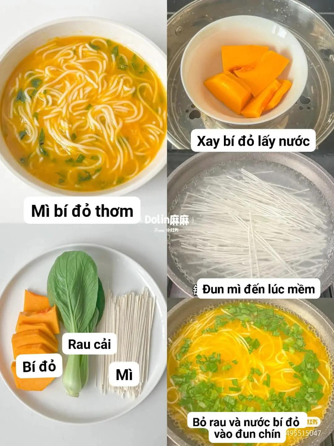 mì thịt bò siêu ngon, mì củ cải trứng chiên, mì bí đỏ thơm, bún thịt băm cải thảo, bún trứng chiên cà chua,mì bí đỏ cá tuyết.