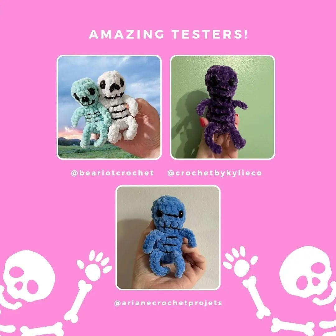 mini leggy skelly free crochet pattern