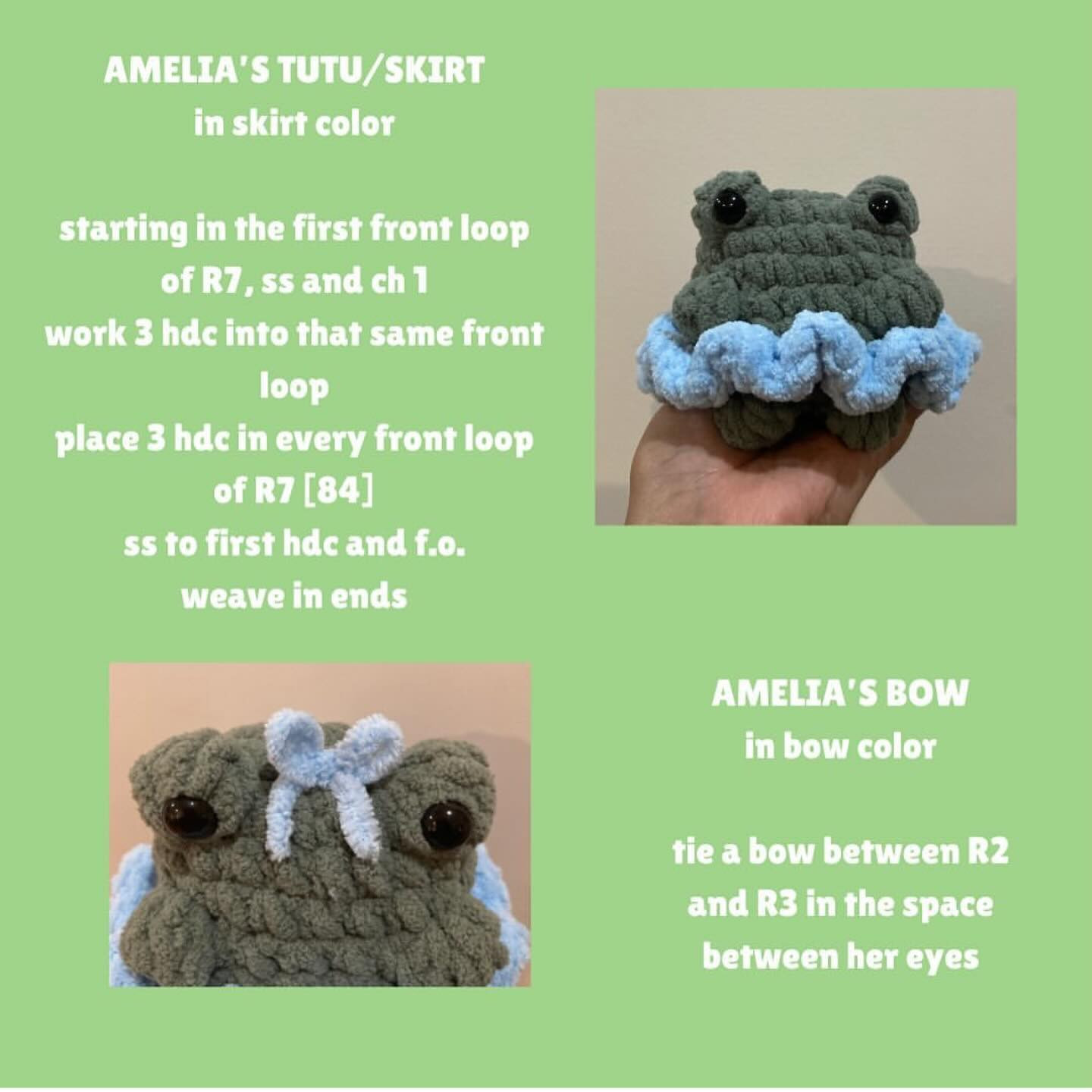 mr & mrs froggy free crochet pattern