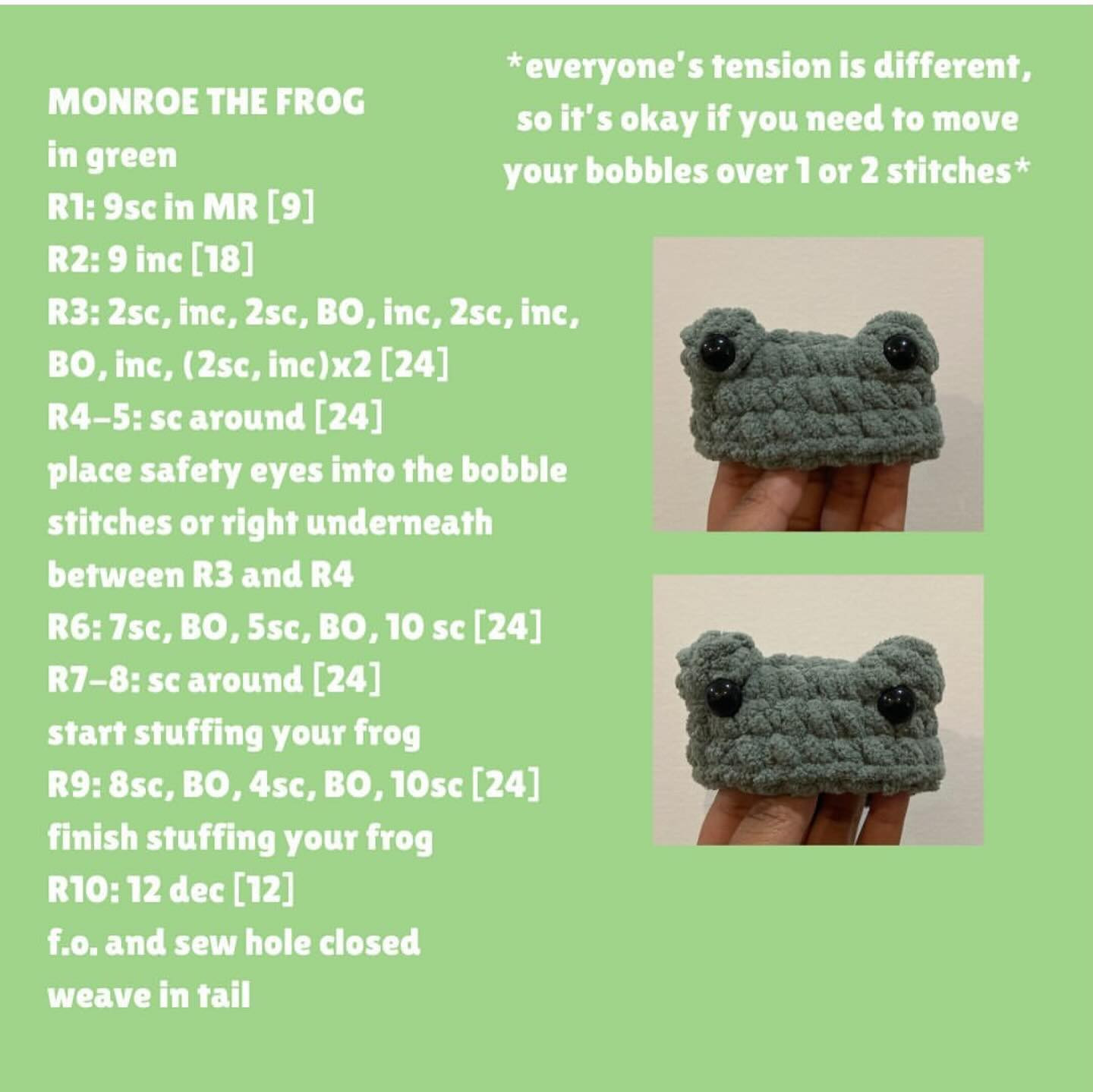 mr & mrs froggy free crochet pattern