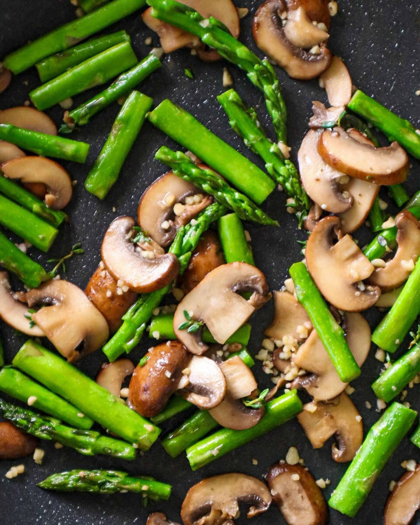 Mushroom Ravioli in Asparagus & Mushroom Cream Sauce